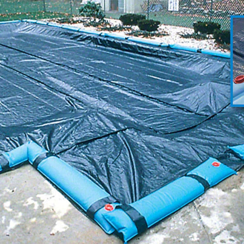 GLI 16 x 32-Feet Rectangle Estate Solid Winter Above Ground Swimming Pool Cover | 45-1632RE-ESM-4-BX