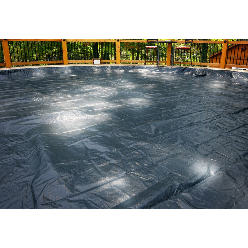 GLI 18-Foot Round Above Ground Estate Swimming Pool Cover with 4-Foot Overlap | 45-0018RD-EST-3-BX