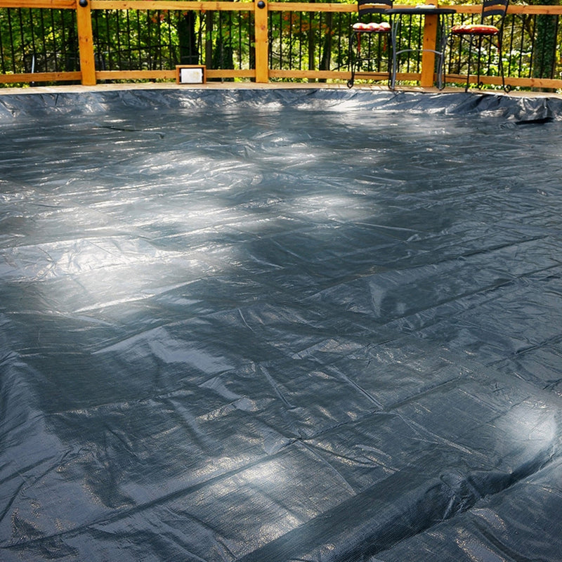 GLI 24-Foot Round Above Ground Estate Swimming Pool Cover with 4' Overlap | 45-0024RD-EST-3-BX