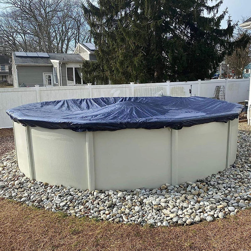 GLI 24-Foot Round Classic Solid Above Ground Swimming Pool Cover | 45-0024RD-CLA-3-BX