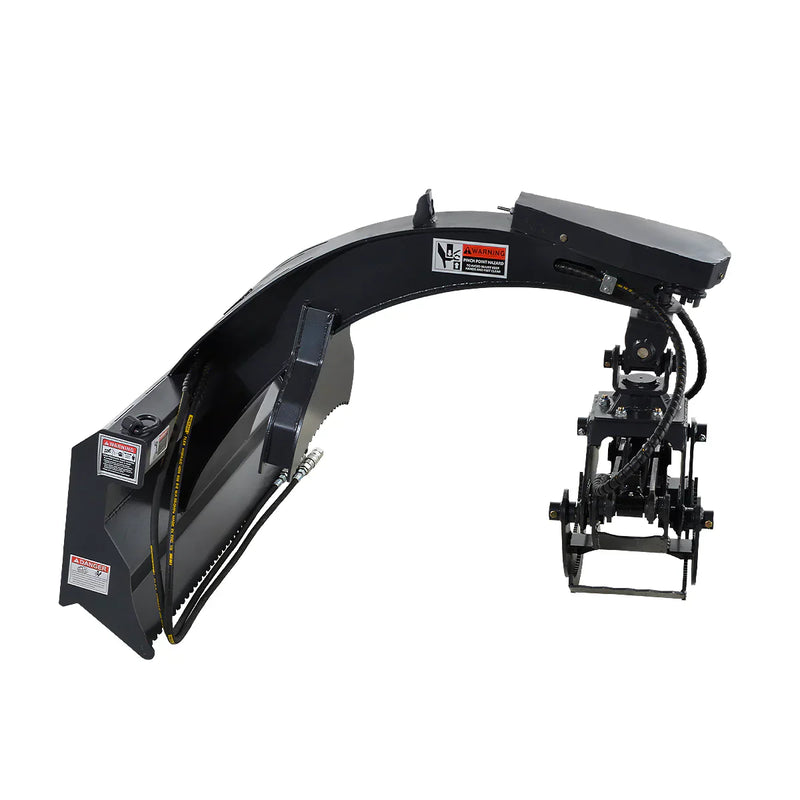 50" Skid Steer Rotary Log Grapple, 360° Rotation, 12V Solenoid Control Valve, 3000 Lbs Capacity